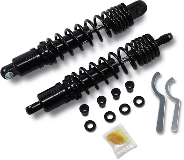 Drag Specialties Shocks Premium Ride-Height Adjustable Shocks – 13.5″ – Heavy Duty – Black