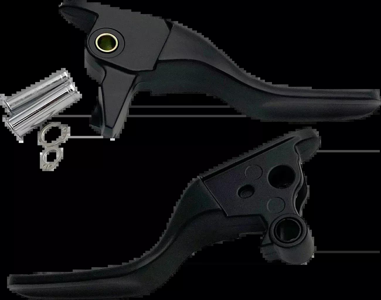 Drag Specialties Short Black Lever Set fits 2008-2013 Harley Touring FLHT FLHR