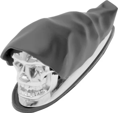 Drag Specialties Shrouded Skull Fender Ornament-1405-0158