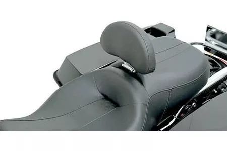 Drag Specialties Small Stationary Pad (9 x 5.25") Driver Backrest Assembly Kit for '88-12 Dresser/Touring Models -Short Bar, Solar Reflective Leather Frame Mount EZ Glide Mechanism is sold separately