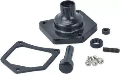 Drag Specialties Solenoid End Cover – Starter Button – Gloss Black-2110-0994