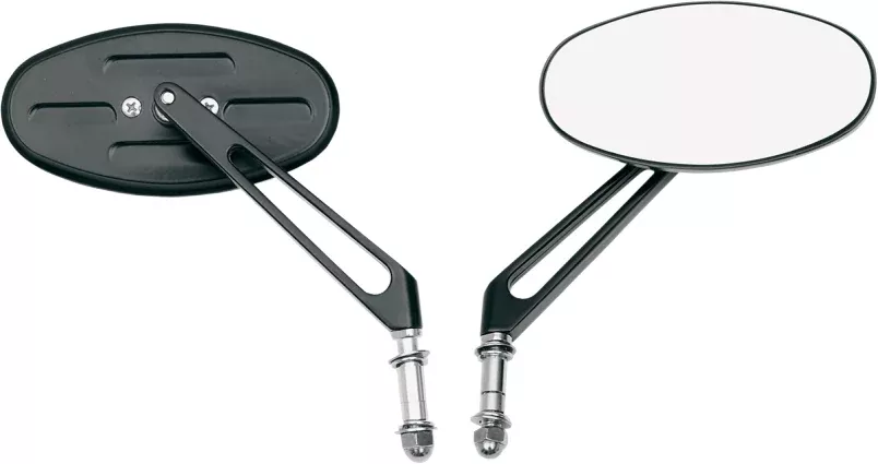 Drag Specialties Stealth I Black Pair Mirrors Harley Davidson Touring Dyna FXRS