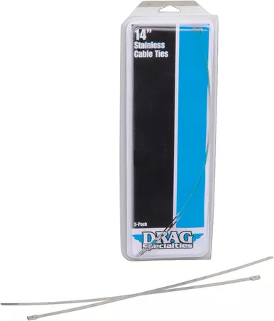 Drag Specialties Tie Wraps - Stainless Steel - 14"-1861-0670