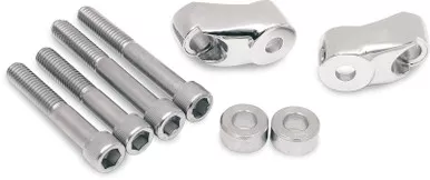 Drag Specialties Turn Signal Mount Kit – 39/49 mm – Chrome-2020-0347