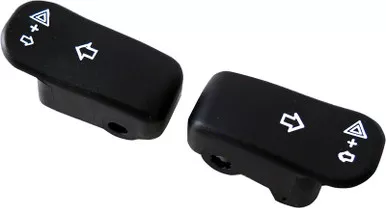 Drag Specialties Turn Signal Switch Extension Caps – ’96+ – Black-2106-0364