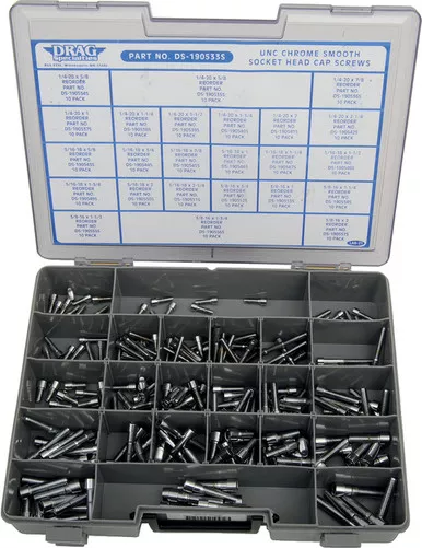 Drag Specialties Unified National Coarse Smooth Socket Head Assortment-DS-190533S