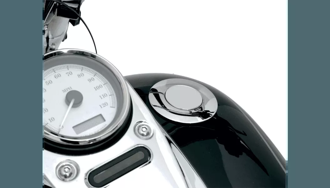Drag Specialties Vented Pop-Up Gas Cap for L96-Up Harley Davidson Models (except ’04-13 XL) SOLD EACH