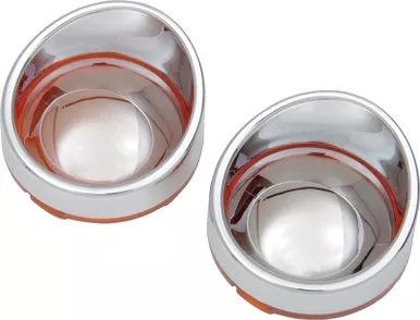 Drag Specialties Visor-Style Bezel/Lenses – Amber/Mirror-2020-0400