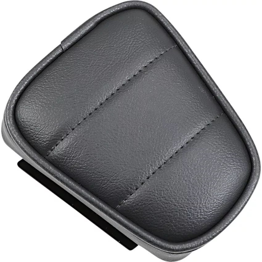 Drag Stitched Tapered Black Backrest Pad for Round Sissy Bar for Harley