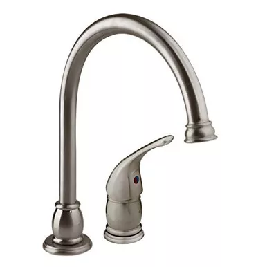 Dura Faucet DF-NMK301-SN Gooseneck Kitchen Sink Faucet with Side Sprayer