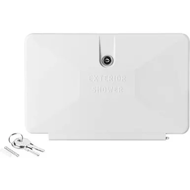 Dura Faucet DF-SA170D-WT Door for an Exterior Shower Box Kit - Lockable, White