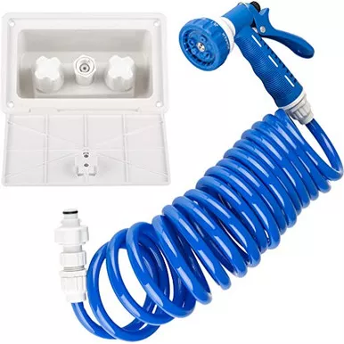 Dura Faucet DF-SA189-WT RV Exterior Quick Connect Detachable Sprayer Kit, White