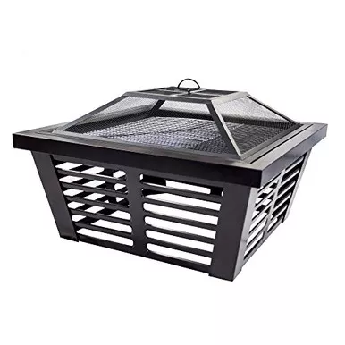 Dyna-Glo OFW191S Hudson Square Steel Fire Pit 34-Inch Wenge Finish