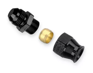 Earls #6 Male to 3/8in Alum Tubing Adapter Black AT165006ERL