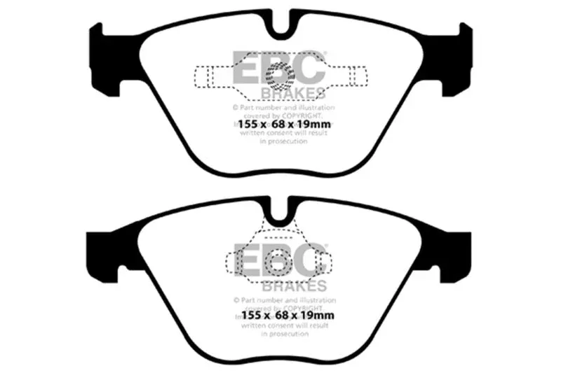 EBC Bluestuff Front Brake Pads fits 2007-2016 BMW 335d, 335i, 335i xDrive, 335is, 335xi, Z4