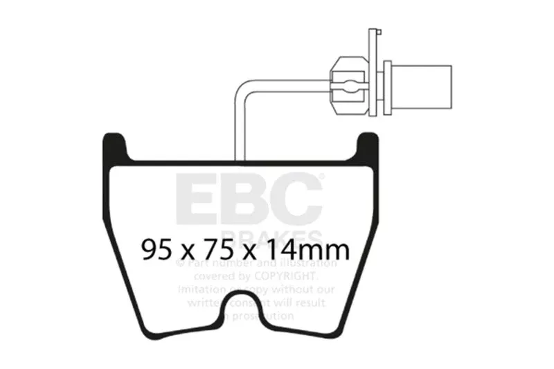 EBC Bluestuff Front Brake Pads fits 2008-2012,2014-2015,2017-2018,2020-2021 Audi R8 / 2012 Audi R8 GT / 2012 Audi R8 GT Spyder / 2020-2023 Audi R8 Performance