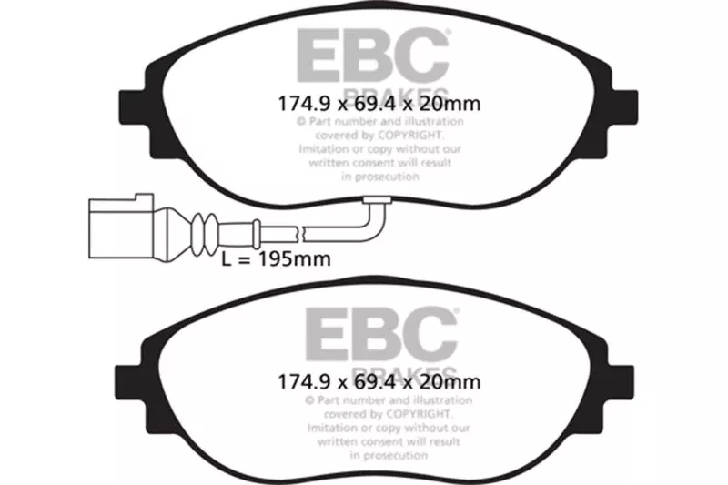 EBC Bluestuff Front Brake Pads fits 2012-2023 Audi / Volkswagen