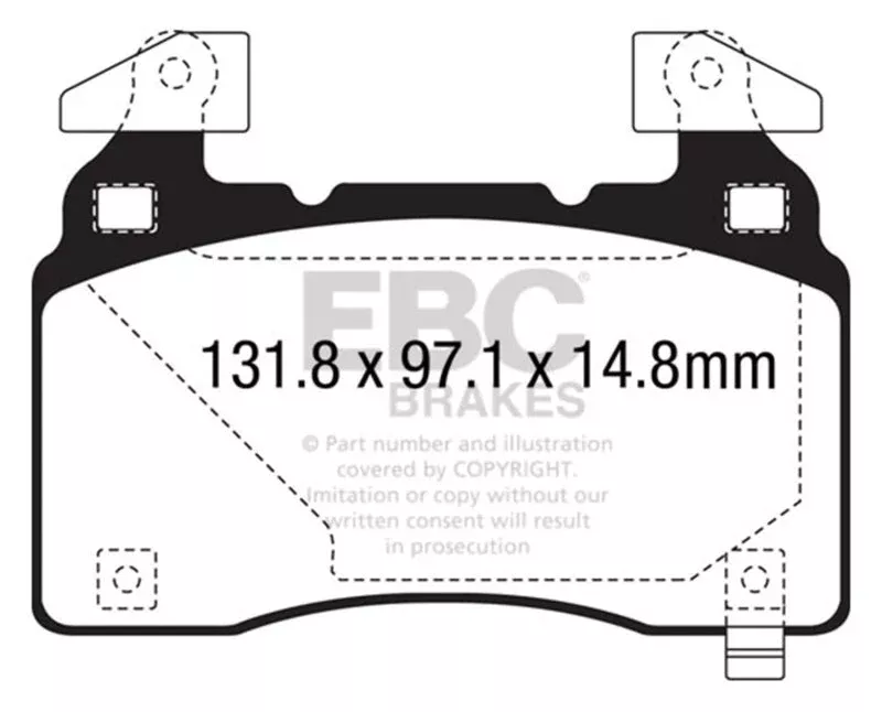 EBC Bluestuff Front Brake Pads fits 2016-2018 Cadillac CT6 / 2016-2020 Cadillac CT6 Luxury / 2016-2019 Cadillac CT6 Platinum / 2017-2018 Cadillac CT6 Plug-In