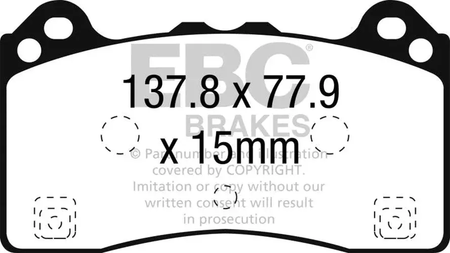 EBC Bluestuff Front Brake Pads fits 2016-2018 Ford Focus