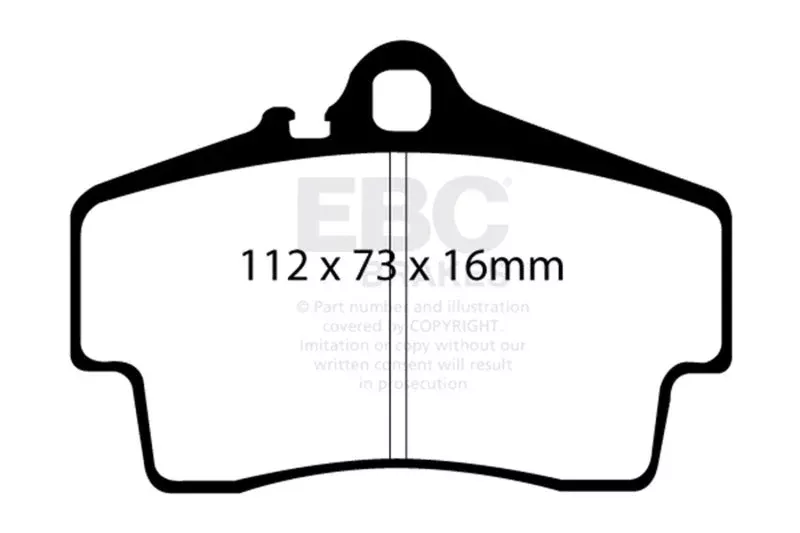EBC Bluestuff Rear Brake Pads fits 1998-2012 Porsche 911 / 1997-2013 Porsche Boxster / 2006-2012 Porsche Cayman