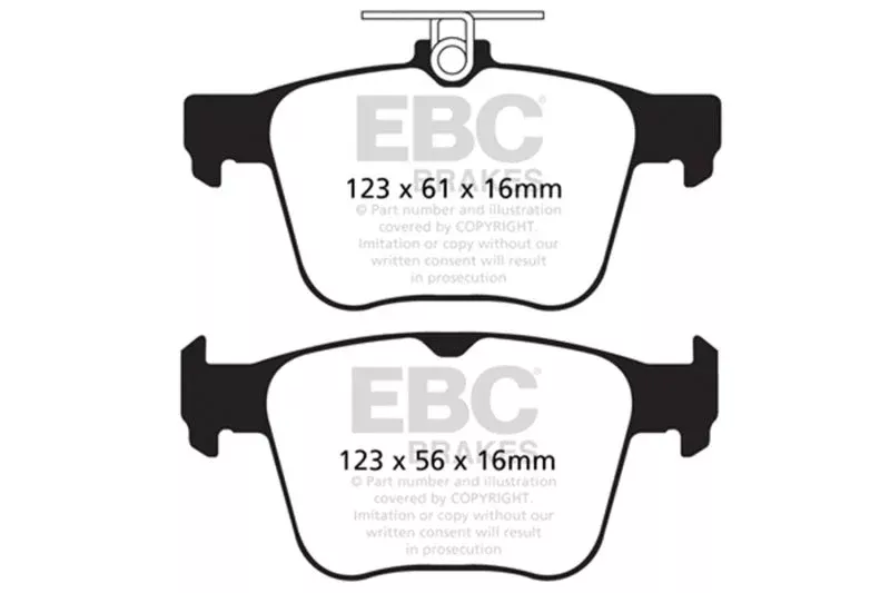 EBC Bluestuff Rear Brake Pads fits 2020 Audi S3 Premium / 2015-2020 Audi S3 Premium Plus / 2015-2019 Audi S3 Prestige