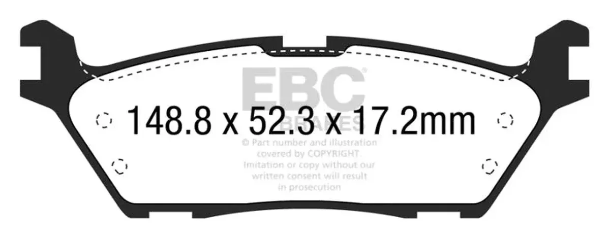 EBC Brakes Yellowstuff Performance Brake Pads fits 2018-2022 Ford / Kia / Lincoln