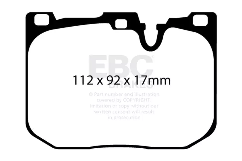 EBC Brembo calipers Greenstuff Front Brake Pads fits 2014-2016 BMW 228i / 2015-2016 BMW 228i xDrive / 2017-2023 BMW 230i / 2017-2021 BMW 230i xDrive
