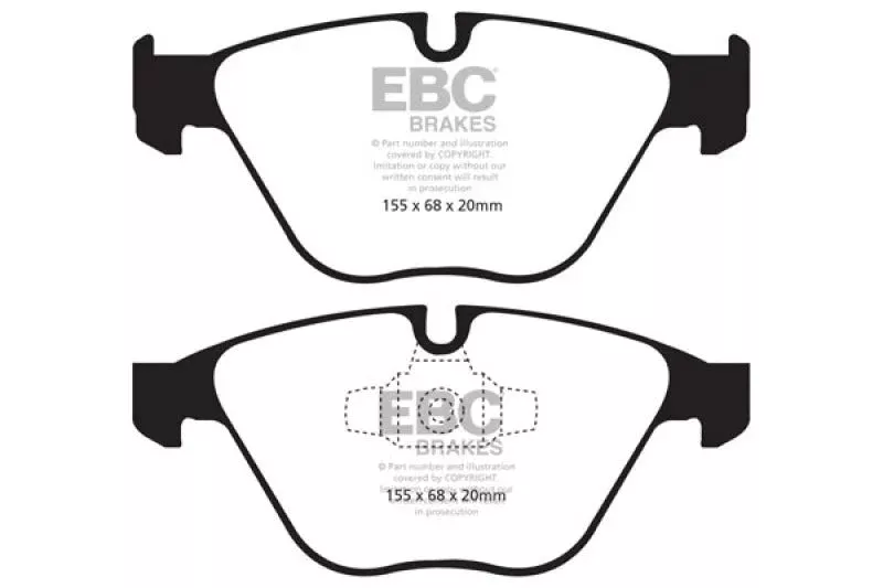EBC DP31512C Redstuff Front Brake Pads fits 2007-2012 BMW 328i / 2009-2012 BMW 328i xDrive / 2007-2008 BMW 328xi / 2010-2012 BMW 335i xDrive / 2013-2017 BMW X1