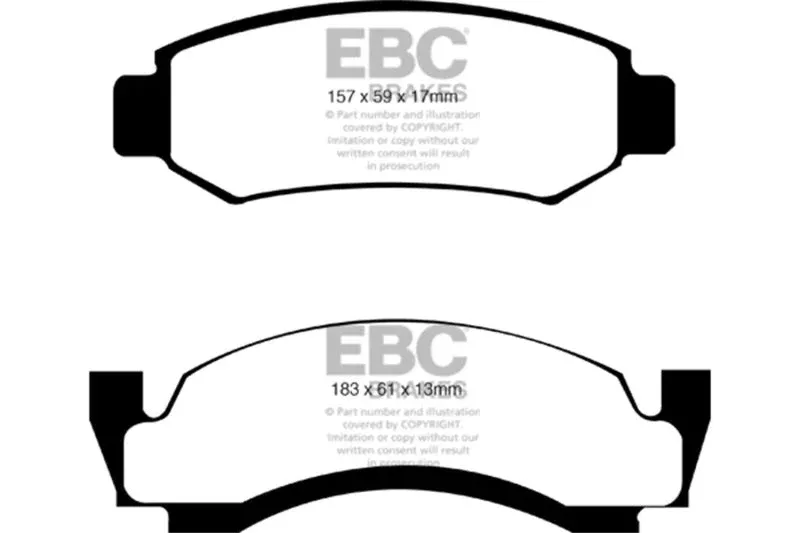EBC Greenstuff Front Brake Pads fits 1975-2013 Ford International / Jeep And More