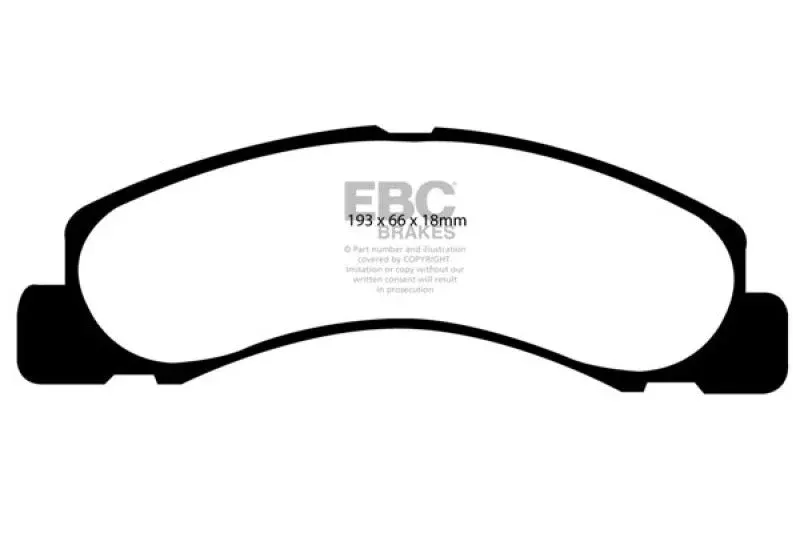EBC Greenstuff Front Brake Pads fits 2000-2005 Ford Excursion / 1998-1999 Ford F-250 / 1999-2004 Ford F-250 Super Duty / 1999-2004 Ford F-350 Super Duty