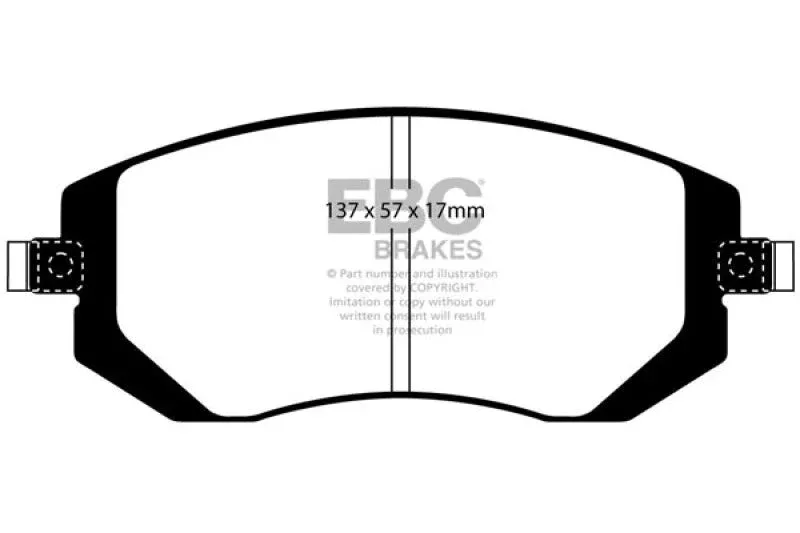 EBC Greenstuff Front Brake Pads fits 2003-2014 Saab / Subaru