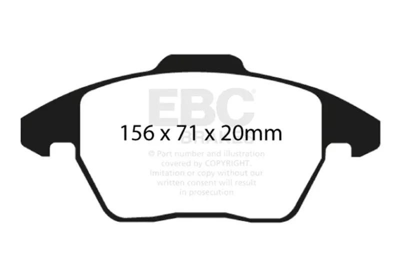 EBC Greenstuff Front Brake Pads fits 2005-2019 Audi / Volkswagen fits 2005-2019 Audi / Volkswagen