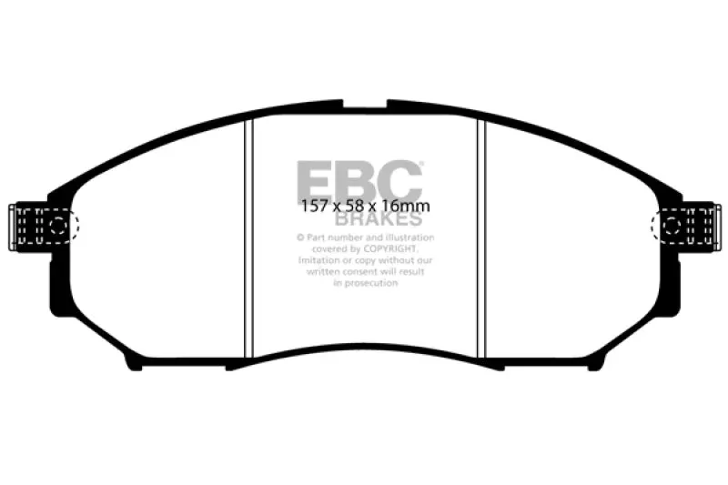 EBC Greenstuff Front Brake Pads fits 2006-2012 INFINITI FX35 / 2006-2008 INFINITI FX45 / 2014-2017 INFINITI QX50 / 2014-2015 INFINITI QX50 Journey 2006-2012 INFINITI FX35