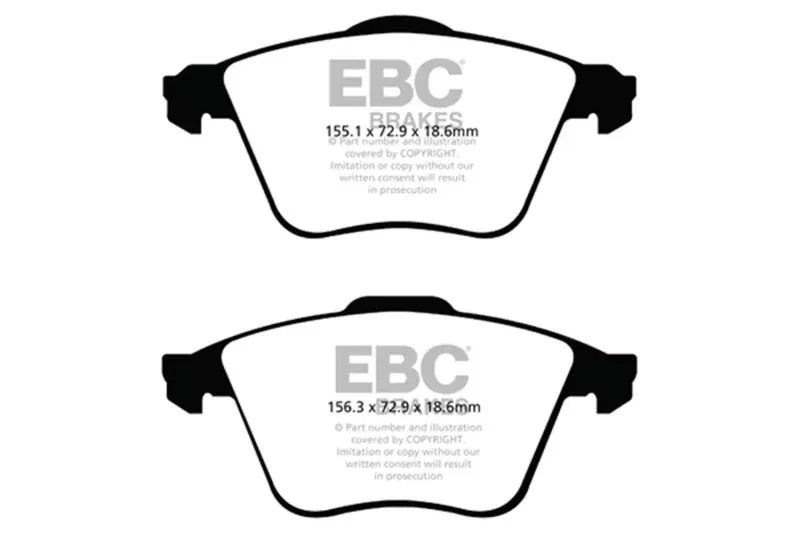 EBC Greenstuff Front Brake Pads fits 2007-2013 Mazda 3 i / 2007-2013 Mazda 3 Mazdaspeed / 2007-2013 Mazda 3 S / 2006-2013 Volvo C70 T5 fits 2007-2013 Mazda 3...