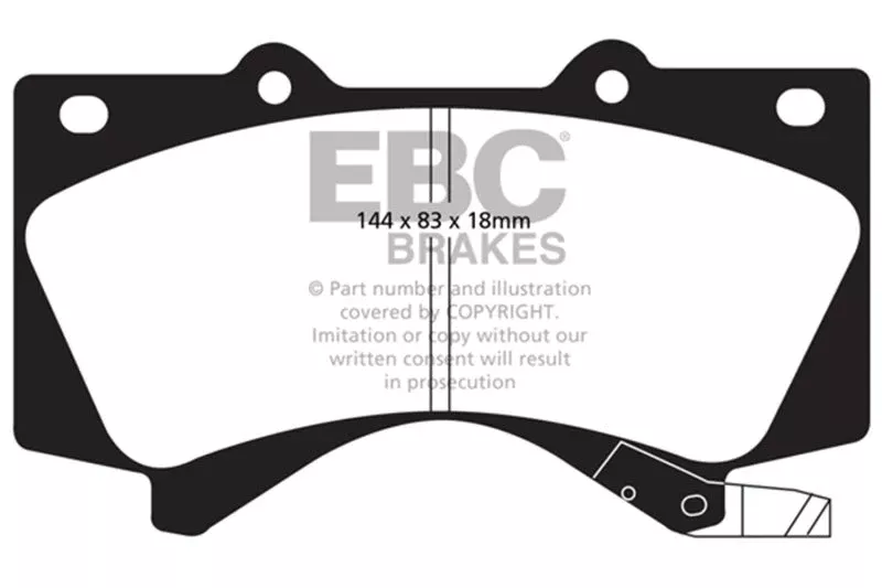 EBC Greenstuff Front Brake Pads fits 2008-2011, 2013-2021 Lexus LX570 / 2008-2011, 2013-2021 Toyota Land Cruiser / 2020-2021 Toyota Land Cruiser Heritage Edition / 2008-2022 Toyota Sequoia LIMITED / 2021-2022 Toyota Sequoia Nightshade