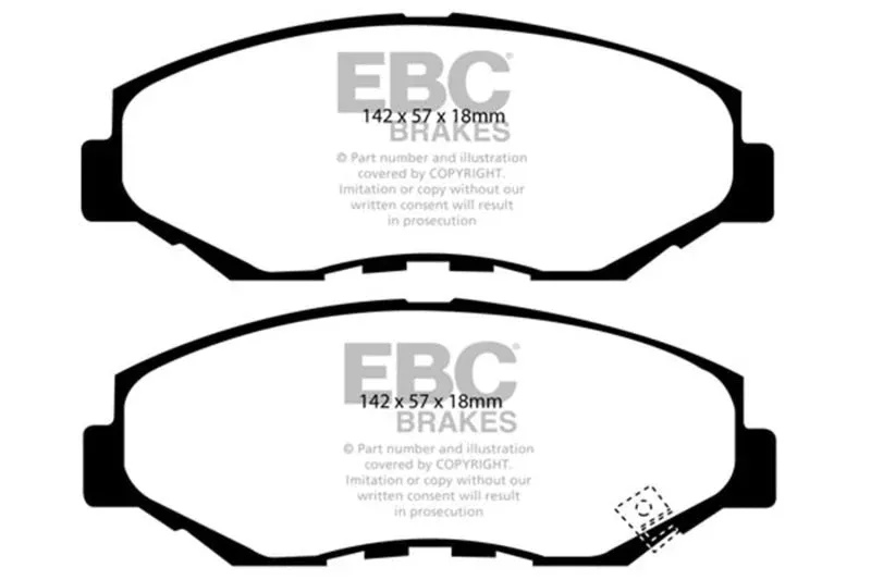 EBC Greenstuff Front Brake Pads fits 2013-2015 Acura ILX / 2013-2014 Acura ILX Hybrid / 2003-2005 Honda Accord DX / 2003-2015 Honda Accord EX 2013-2015 Acura ILX