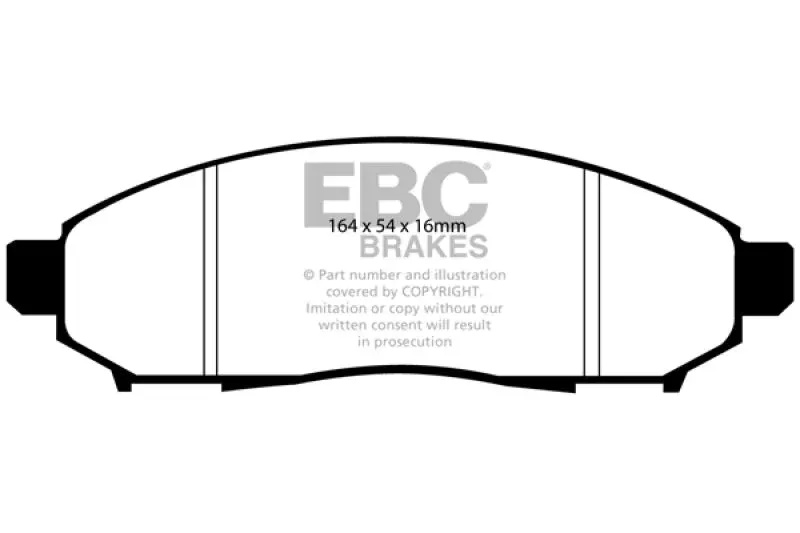 EBC Greenstuff Front Brake Pads fits 2015-2018 Chevrolet City Express LS / 2015-2018 Chevrolet City Express LT / 2013-2019 Nissan Frontier Desert Runner / 2005-2010 Nissan Frontier LE