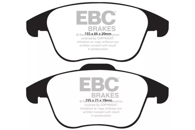 EBC Greenstuff Front Brake Pads fits 2017-2020 Audi Q3 Premium / 2015-2020 Audi Q3 Premium Plus / 2015-2017, 2019 Audi Q3 Prestige / 2017-2018 Audi Q3 Quattro Premium