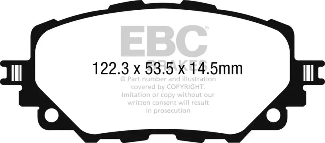 EBC Greenstuff Front Brake Pads fits 2017-2020 Fiat 124 Spider Abarth / 2017-2020 Fiat 124 Spider Classica / 2017-2020 Fiat 124 Spider Lusso / 2019-2020 Fiat 124 Spider Urbana
