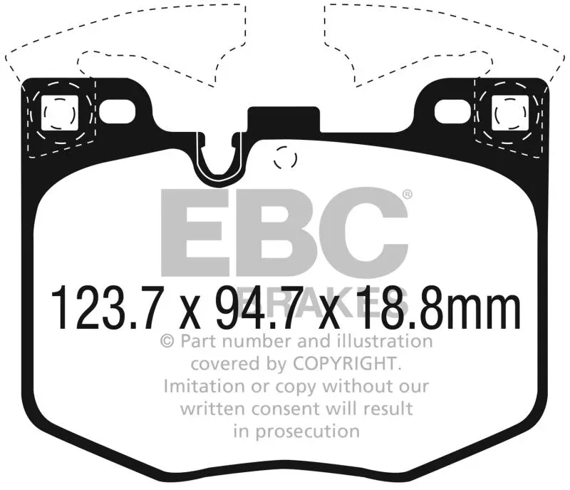 EBC Greenstuff Front Brake Pads fits 2018-2024 BMW X3, X4, iX