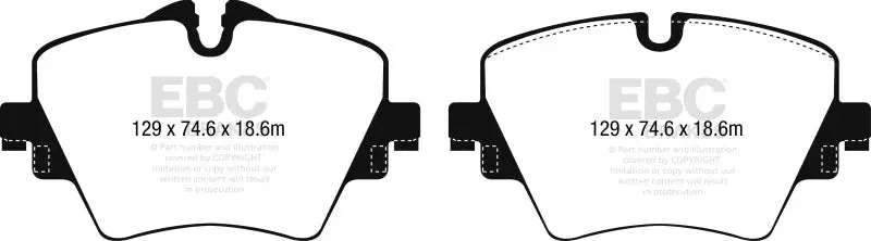 EBC Greenstuff Front Brake Pads fits 2018-2024 BMW X3, X4
