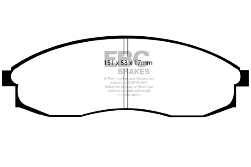 EBC Greenstuff Front Brake Pads fits 93-98 Nissan 2.5 GTS (R33)