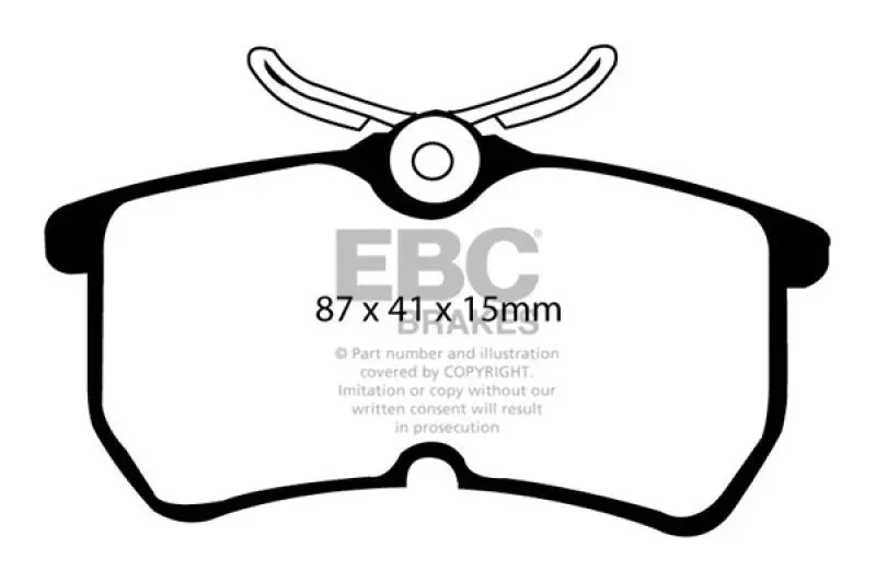 EBC Greenstuff Rear Brake Pads DP21218 fits 2013-2019 Ford Fiesta / 2000-2007 Ford Focus