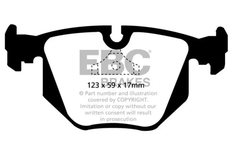 EBC Greenstuff Rear Brake Pads fits 1994-1997 BMW 840Ci / 1993-1997 BMW 850Ci / 1994-1995 BMW 850csi / 1991-1992 BMW 850i
