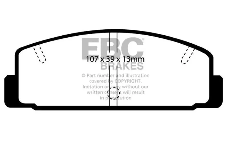 EBC Greenstuff Rear Brake Pads fits 2003-2005 Mazda 6 / 2003 Mazda Protege / 1984-1991, 1993-1995 Mazda RX-7
