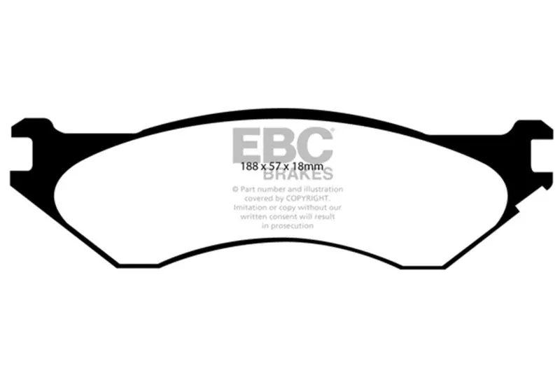 EBC Greenstuff Rear Brake Pads fits 2004-2010 Dodge Ram 1500 Laramie / 2004-2010 Dodge Ram 1500 SLT / 2006-2007,2009-2010 Dodge Ram 1500 Sport / 2004-2006 Dodge Ram 1500 SRT-10