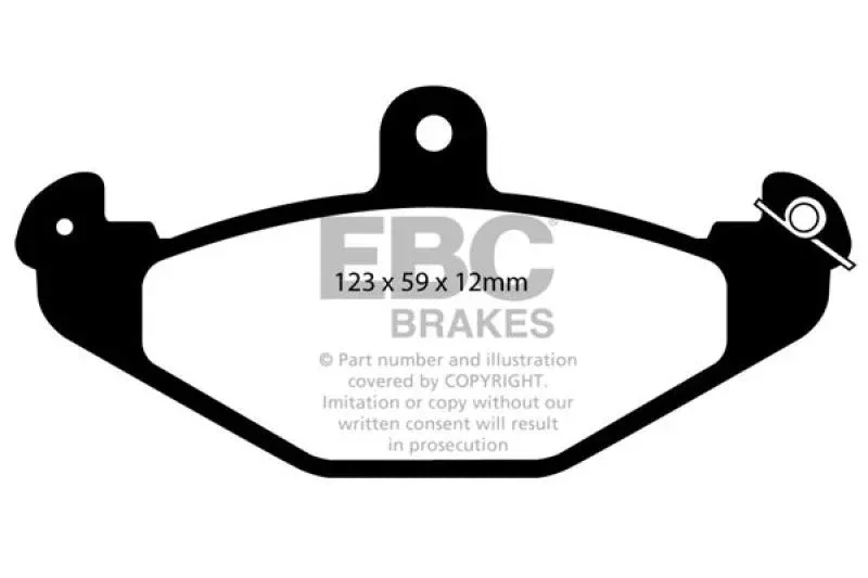 EBC Greenstuff Rear Brake Pads fits 2005-2011 Lotus Elise / 2011 Lotus Elise R / 2008-2011 Lotus Elise SC / 2006 Lotus Exige