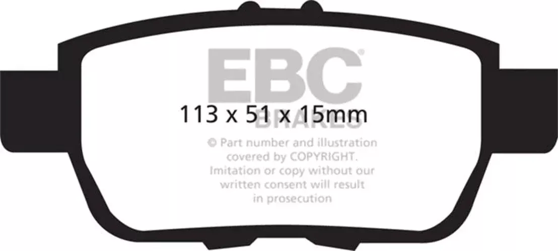 EBC Greenstuff Rear Brake Pads fits 2006-2014 Honda Ridgeline