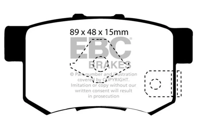 EBC Greenstuff Rear Brake Pads fits 2010-2011, 2013-2014 Acura RDX / 2010-2011 Acura RDX SH-AWD / 2005-2016 Honda CR-V EX / 2007-2016 Honda CR-V EX-L