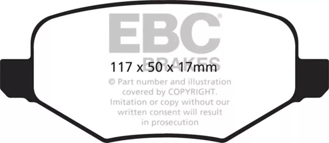 EBC Greenstuff Rear Brake Pads fits 2011-2019 Ford Explorer 2.0 Turbo 2WD